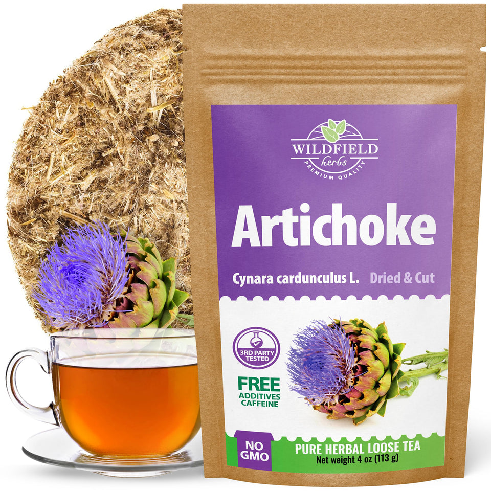 Wildfield Herbs artichoke leaf dried tea bundle, daily ritual aroma