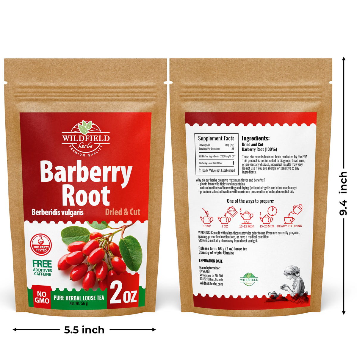 Wildfield Herbs Barberry Root Tea aroma burst hints at a rich, comforting brew