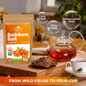 Wildfield Herbs buckthorn bark packaging sealed to preserve freshness