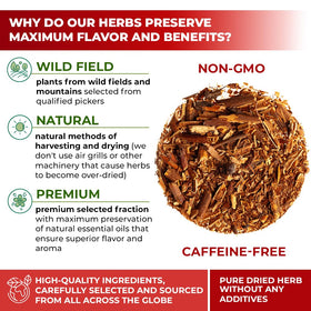 Wildfield Herbs Cinquefoil tea compact 50 g pack highlights convenient weekly supply
