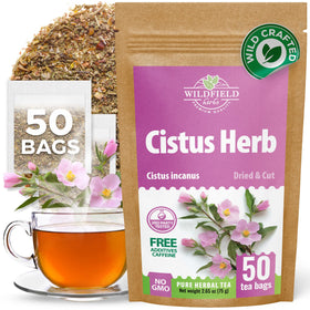 Wildfield Herbs Cistus Tea 50-bag pack for daily aromatic infusion