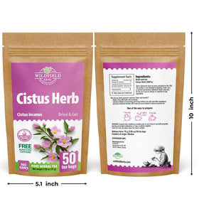 Wildfield Herbs Cistus Tea cup serve with inviting aroma