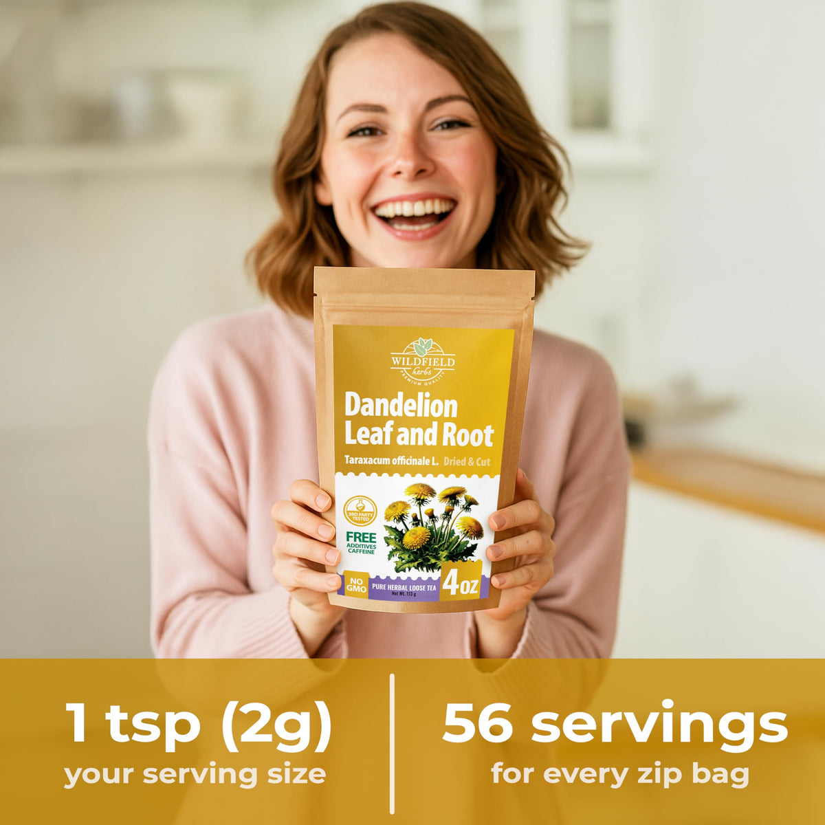 Wildfield Herbs box art and branding visible on packaging
