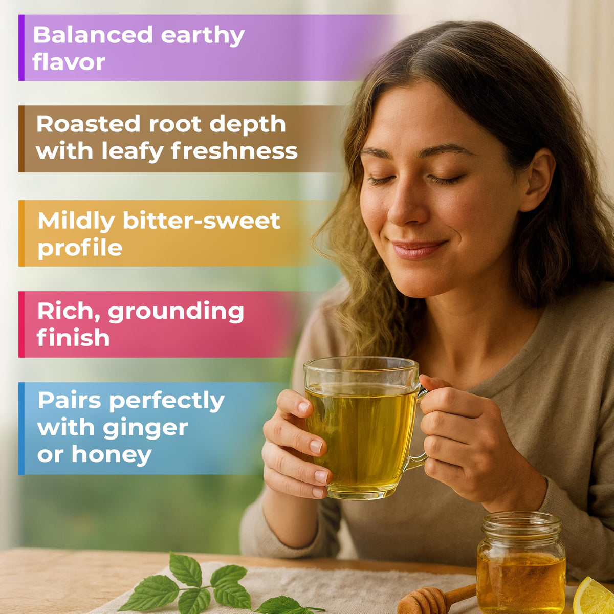 Wildfield Herbs 4 oz (113 g) dandelion tea weight label