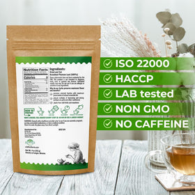 Wildfield Herbs dried plantain leaves close-up, vibrant texture for rich infusion.