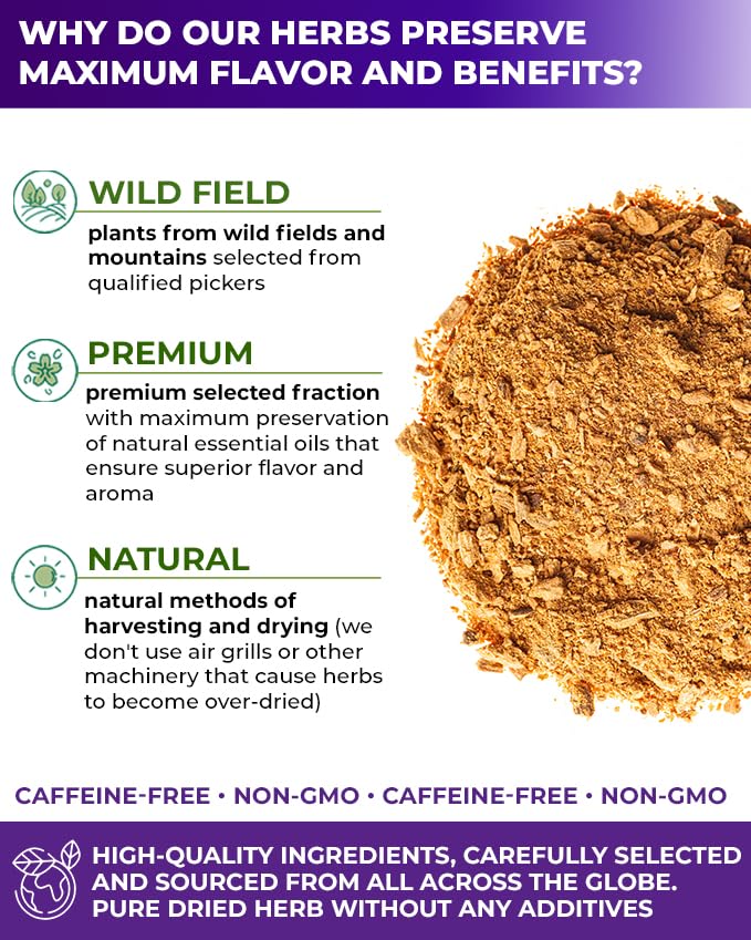 Wildfield Herbs Gentian Root harvest scene conveys natural sourcing and vibrant roots.