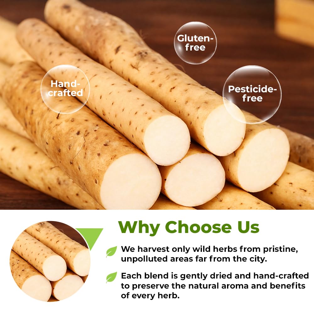 Wild Yam Root harvest-field view hints at natural sourcing and plant-forward ingredients.