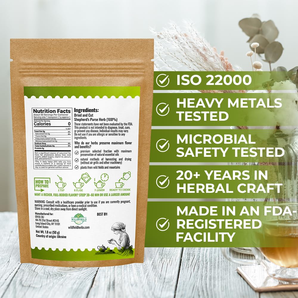 Wildfield Herbs Herbal tea steeped to release rich aroma