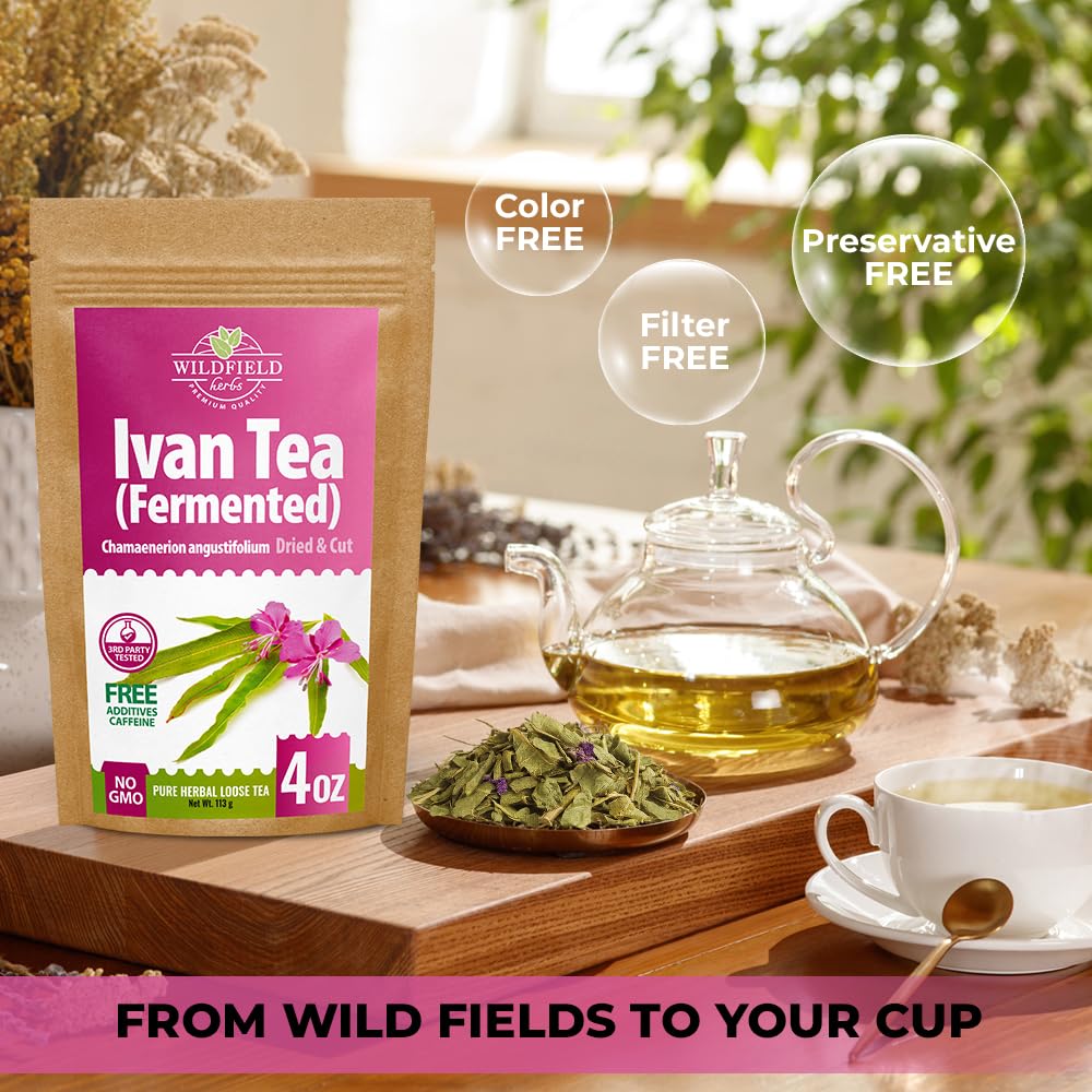 Wildfield Herbs Ivan Chai dried leaves release warm, inviting aroma.