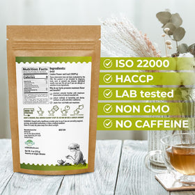 Wildfield Herbs Linden Tea box back — origin details signal quality.