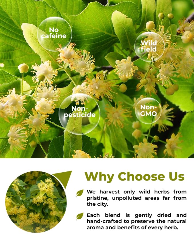 Wildfield Herbs Linden Tea label highlights quality control