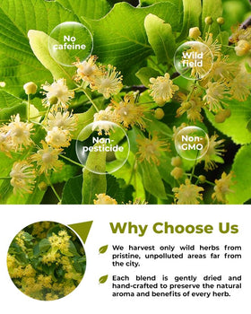 Wildfield Herbs Linden Tea label highlights quality control