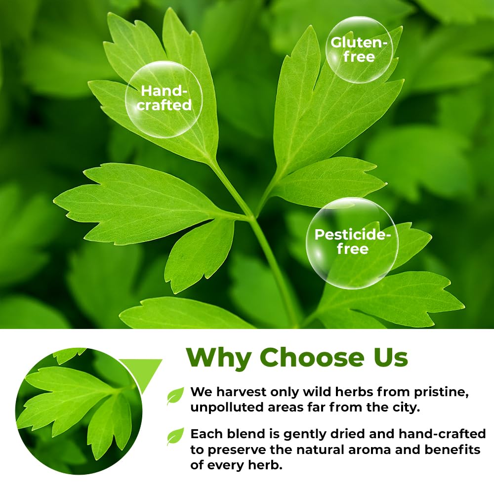 Wildfield Herbs Lovage packaging sealed preserves freshness and hygiene.