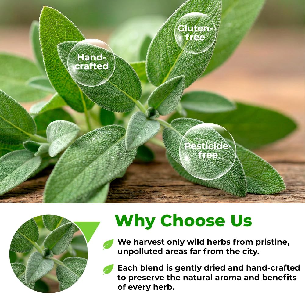 WILDFIELD HERBS Sage Tea Label confirms trusted brand and quality