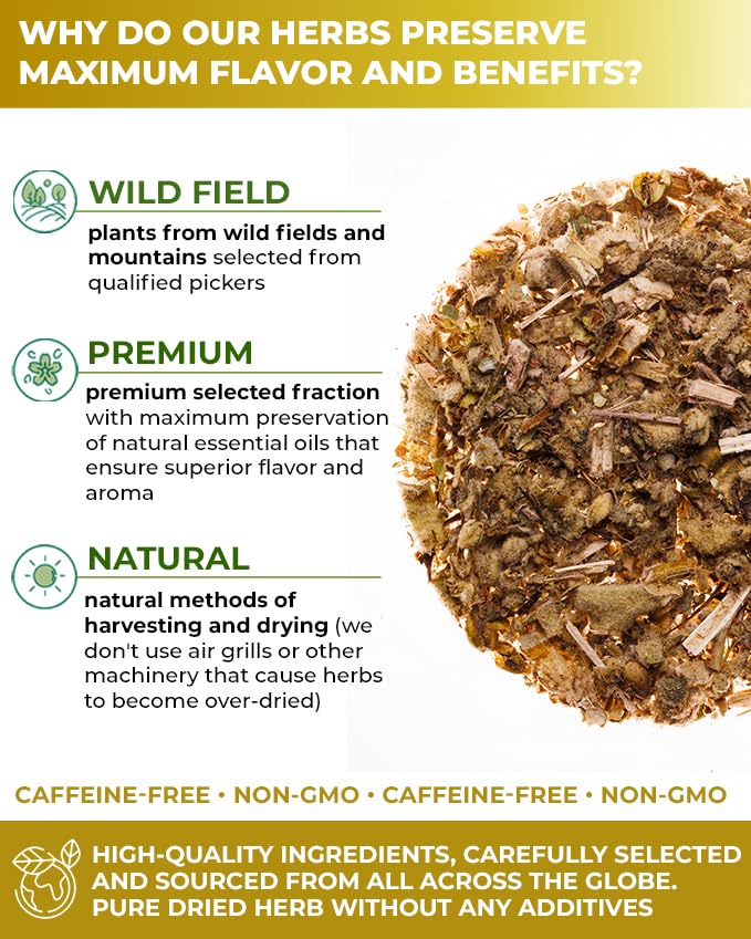 A steaming Wildfield Herbs mullein tea invites cozy, aromatic sipping