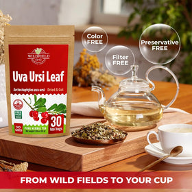 Wildfield Herbs Uva Ursi packaging sealed to preserve freshness