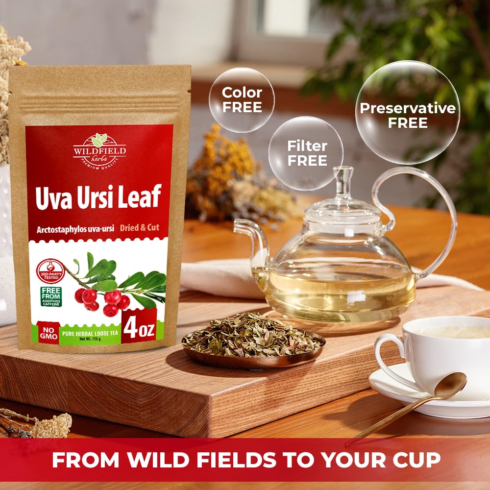 Aroma rises from Wildfield Uva Ursi tea inviting a calming ritual.