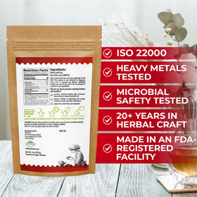 European origin label highlights authentic sourcing for Wildfield Uva Ursi tea.