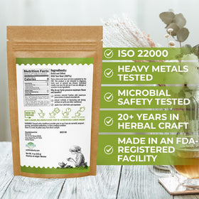 Wildfield Herbs tea in hot water captures inviting aroma rising.
