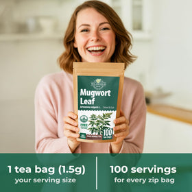 Aromas of Wildfield mugwort captured in a closeup