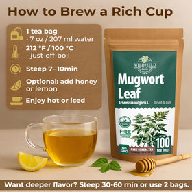 European origin of Wildfield mugwort used in this tea