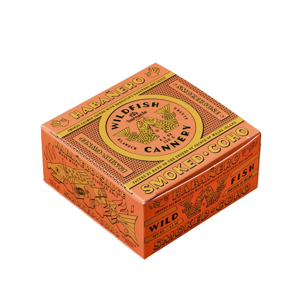 Wildfish Cannery Habanero Smoked Coho can, protein-packed for quick meals.