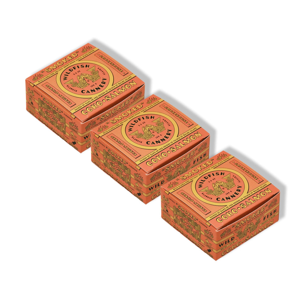 Wildfish Cannery smoked Coho salmon can for quick, flavorful meals.