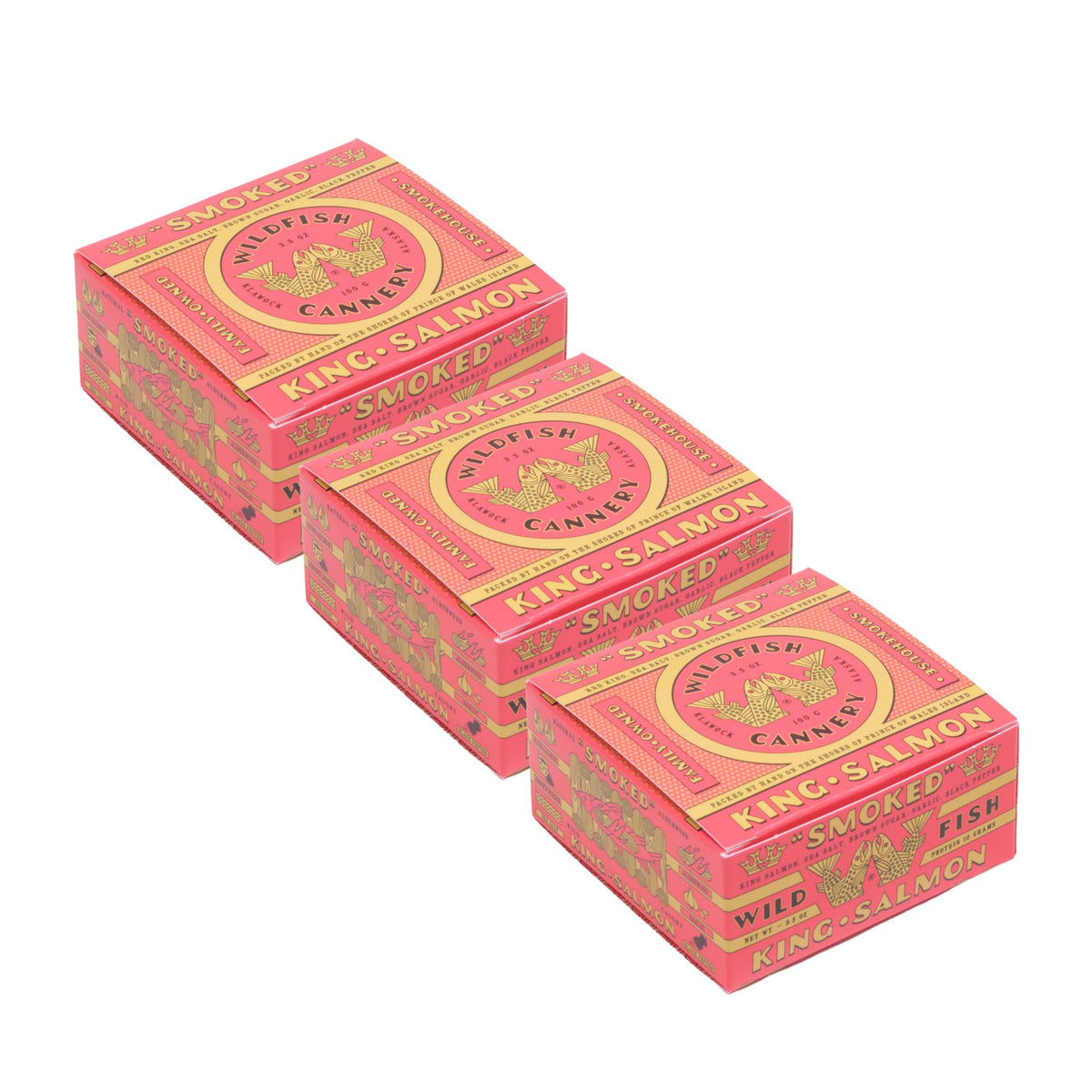 Wildfish Cannery smoked king salmon can, protein-packed and ready for salads or crackers.