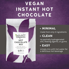 Wildly Organic cacao powder close-up with rich aroma for cozy cups.