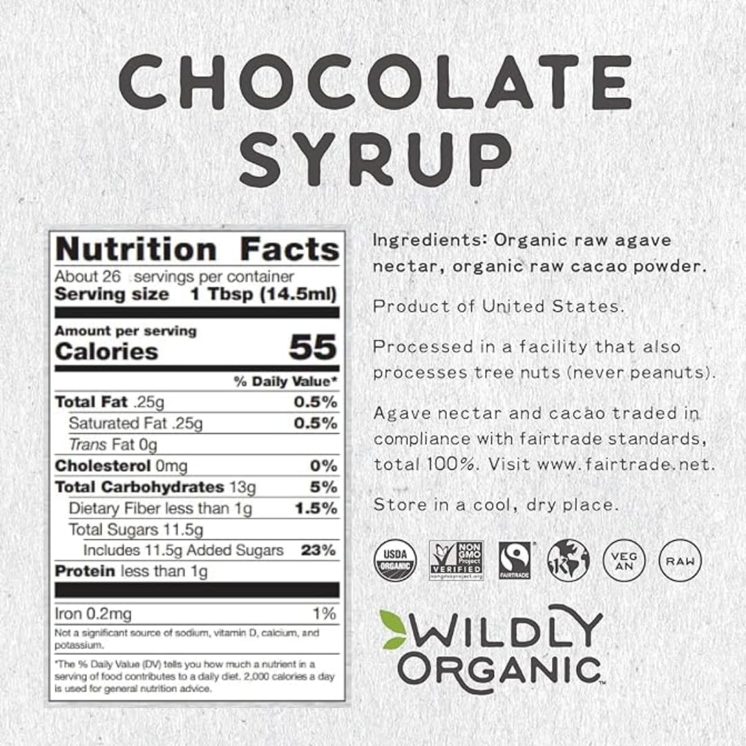 Wildly Organic Chocolate Syrup poured into a glass for decadent drinks.
