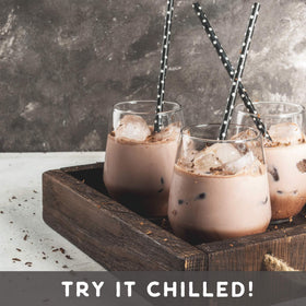 Wildly Organic gift-ready hot chocolate setup for vegan, dairy-free gifts.