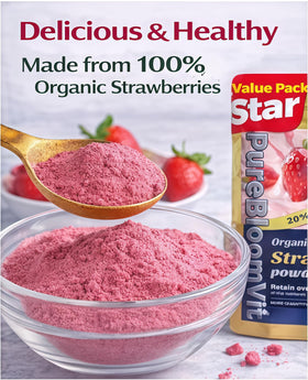 WildSap Emeralds powder being poured into a bowl for berry flavor boost