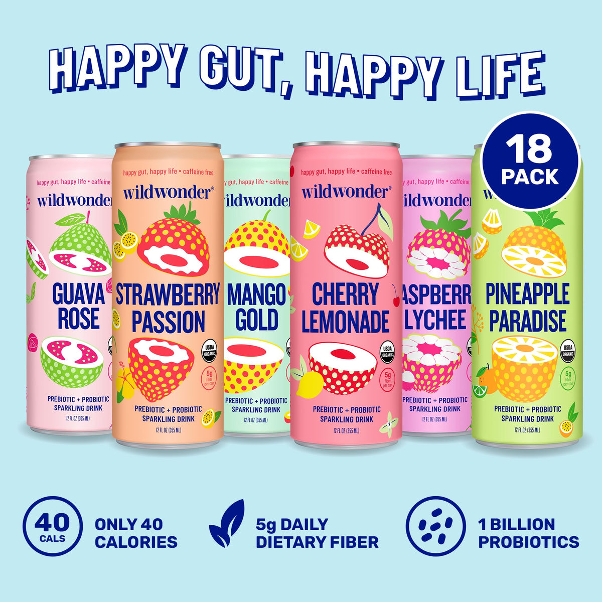 Wildwonder 18-pack sampler pack showcases six flavors for variety