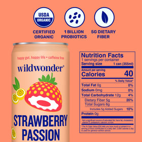Wildwonder Brand Logo Bottle communicates sustainability and trust with a probiotic beverage