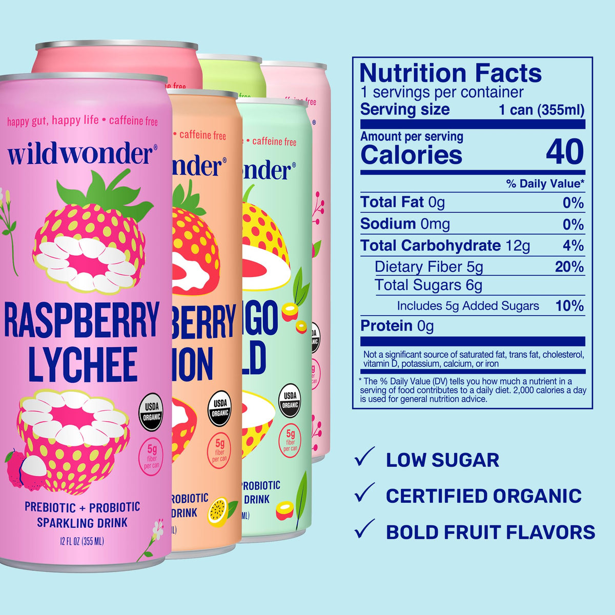 Wildwonder flavor variety display highlights six distinct tastes
