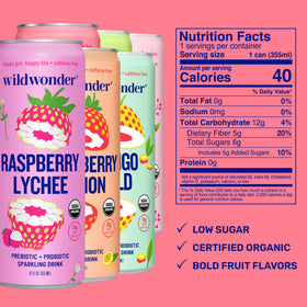 Wildwonder Peach Ginger can features golden hue and zesty aroma.