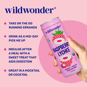 Wildwonder pour into a glass for a refreshing probiotic moment.