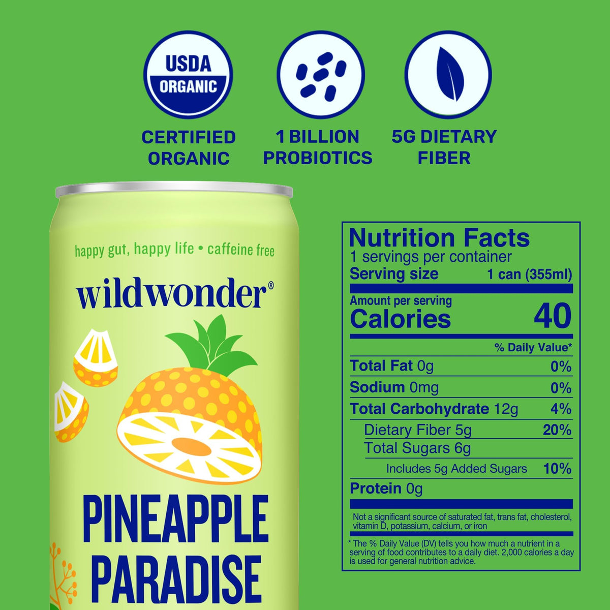 Wildwonder being poured into a glass, bubbles and citrus aroma.