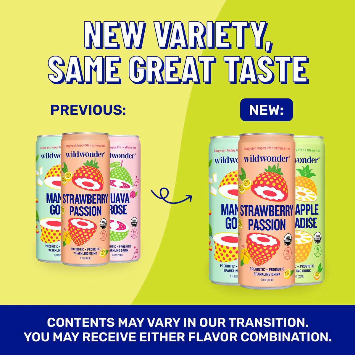 Wildwonder Tropical Vibes pack displays four-flavor assortment