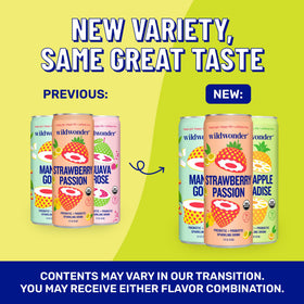 Wildwonder Tropical Vibes pack displays four-flavor assortment