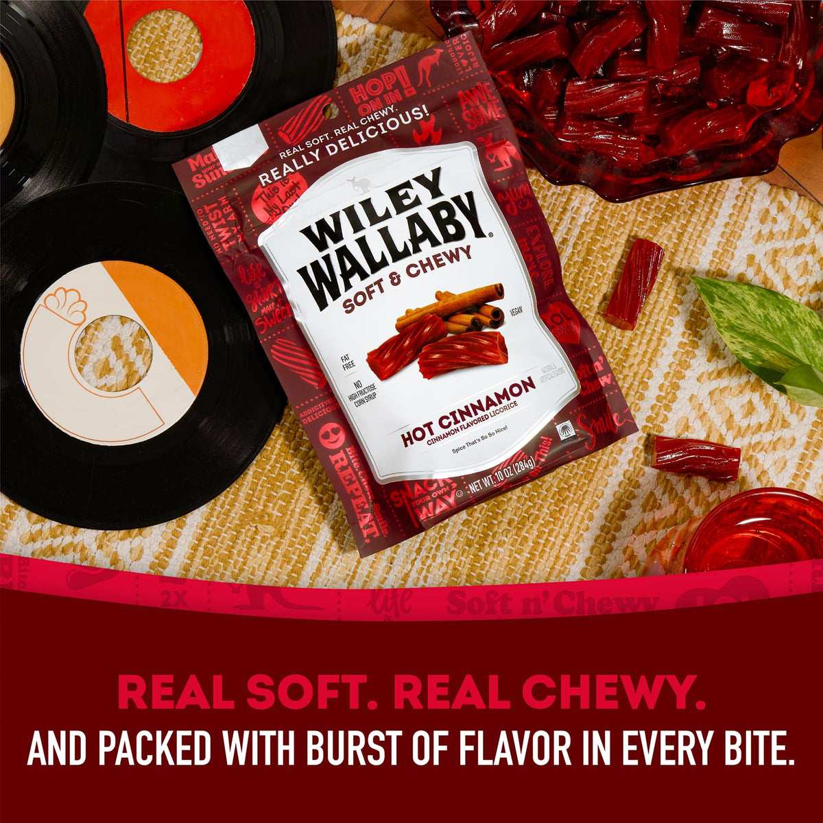Wiley Wallaby licorice beans and flavors add playful texture to snacking.