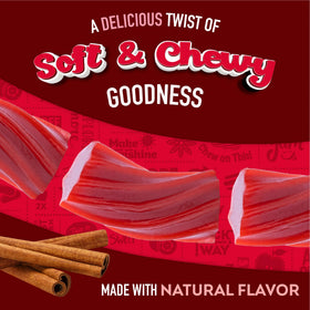 Wiley Wallaby Australian-style licorice delivers bold cinnamon flavor with fruity notes.