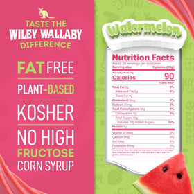 Wiley Wallaby Australian-style licorice highlights plant-based ingredients and bold fruit flavor.