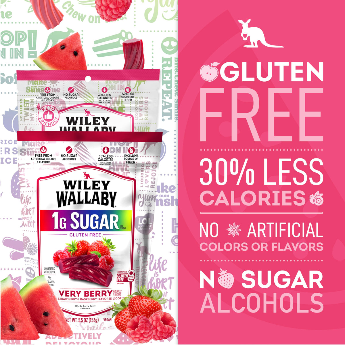 Wiley Wallaby Gluten-Free Licorice Bars, plant-based bite for dietary flexibility