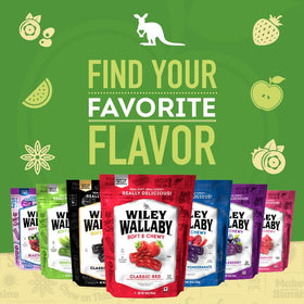 Wiley Wallaby green apple licorice treat on-the-go is easy to share.