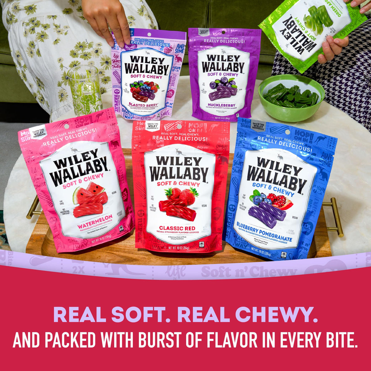 Wiley Wallaby licorice on-the-go packet, ideal for movie nights and travel.
