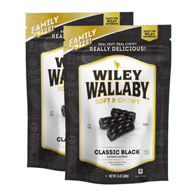 Wiley Wallaby licorice 24oz twists—soft and chewy, ideal for sharing.