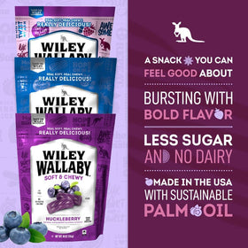 Wiley Wallaby Australian-style soft and chewy licorice texture for satisfying bites