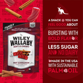 Wiley Wallaby cinnamon licorice chunks are perfect for sharing at parties.