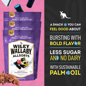 Wiley Wallaby licorice beans assortment for flavor variety in bowls